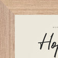 Hopeful Word of Intention Framed print 13x18 cm / 5x7″ Wood frame Linen paper corner detail