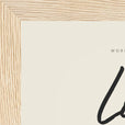 Love Word of Intention Framed print 13x18 cm / 5x7″ Wood frame Linen paper corner detail