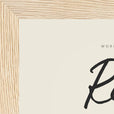Real Word of Intention Framed print 13x18 cm / 5x7″ Wood frame Linen paper corner detail