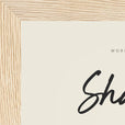 Sharing Word of Intention Framed print 13x18 cm / 5x7″ Wood frame Linen paper corner detail