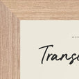 Transcendence Word of Intention Framed print 13x18 cm / 5x7″ Wood frame Linen paper corner detail