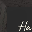 Harmonious Word of Intention Framed print 21x29.7 cm / 8x12" Black frame Carbon paper corner detail