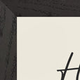 Hopeful Word of Intention Framed print 21x29.7 cm / 8x12" Black frame Linen paper corner detail