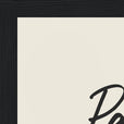Patience Word of Intention Framed print 21x29.7 cm / 8x12" Black frame Linen paper corner detail