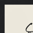 Sharing Word of Intention Framed print 21x29.7 cm / 8x12" Black frame Linen paper corner detail