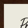 Presence Word of Intention Framed print 21x29.7 cm / 8x12" Dark wood frame Linen paper corner detail
