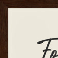 Fortitude Word of Intention Framed print 21x29.7 cm / 8x12" Dark wood frame Linen paper corner detail