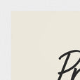 Presence Word of Intention Framed print 21x29.7 cm / 8x12" White frame Linen paper corner detail