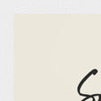 Sharing Word of Intention Framed print 21x29.7 cm / 8x12" White frame Linen paper corner detail