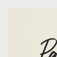 Patience Word of Intention Framed print 21x29.7 cm / 8x12" White frame Linen paper corner detail