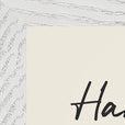 Harmonious Word of Intention Framed print 21x29.7 cm / 8x12" White frame Linen paper corner detail