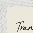 Transcendence Word of Intention Framed print 21x29.7 cm / 8x12" White frame Linen paper corner detail