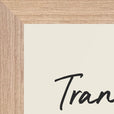 Transcendence Word of Intention Framed print 21x29.7 cm / 8x12" Wood frame Linen paper corner detail