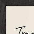 Transcendence Word of Intention Framed print A3 (29.7 x 42 cm) Black frame Linen paper corner detail