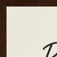Patience Word of Intention Framed print A3 (29.7 x 42 cm) Dark wood frame Linen paper corner detail