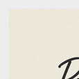 Patience Word of Intention Framed print A3 (29.7 x 42 cm) White frame Linen paper corner detail