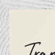 Transcendence Word of Intention Framed print A3 (29.7 x 42 cm) White frame Linen paper corner detail