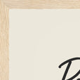 Patience Word of Intention Framed print A3 (29.7 x 42 cm) Wood frame Linen paper corner detail