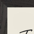 Transcendence Word of Intention Framed print 30x40 cm / 12x16″ Black frame Linen paper corner detail