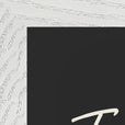 Transcendence Word of Intention Framed print 30x40 cm / 12x16″ White frame Carbon paper corner detail