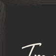 Transcendence Word of Intention Framed print 60x80 cm / 24x32″ Black frame Carbon paper corner detail