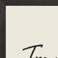 Transcendence Word of Intention Framed print 60x80 cm / 24x32″ Black frame Linen paper corner detail