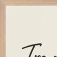 Transcendence Word of Intention Framed print 60x80 cm / 24x32″ Wood frame Linen paper corner detail