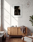 A Dreamer’s Strength Framed print 50x70 cm / 20x28″ White frame in interior