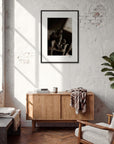 A Dreamer’s Strength Framed print A1 (59.4 x 84.1 cm) Black frame in interior