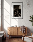 A Dreamer’s Strength Framed print 60x90 cm / 24x36″ Black frame in interior