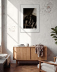 A Dreamer’s Strength Framed print 60x90 cm / 24x36″ White frame in interior