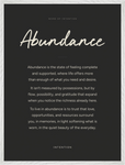Abundance Word of Intention Framed print 60x80 cm / 24x32″ White frame Carbon paper
