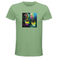 Adventurous Dancing in Colours Organic Men's Fitted T-shirt apple green flat front