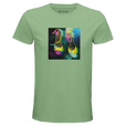 Adventurous Dancing in Colours Organic Men's Fitted T-shirt apple green flat front