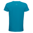 Adventurous Dancing in Colours Organic Men's Fitted T-shirt Aqua flat back