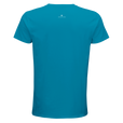 Adventurous Dancing in Colours Organic Men's Fitted T-shirt Aqua flat back