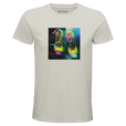 Adventurous Dancing in Colours Organic Men's Fitted T-shirt Ash flat front