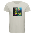 Adventurous Dancing in Colours Organic Men's Fitted T-shirt Ash flat front