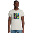 Adventurous Dancing in Colours Organic Men's Fitted T-shirt Ash model front