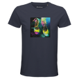Adventurous Dancing in Colours Organic Men's Fitted T-shirt mouse grey flat front