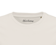 Adventurous Dancing in Colours Organic Men's Fitted T-shirt Off White inside neck