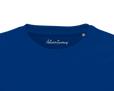 Adventurous Dancing in Colours Organic Men's Fitted T-shirt Royal Blue inside neck