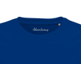 Adventurous Dancing in Colours Organic Men's Fitted T-shirt Royal Blue inside neck