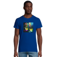 Adventurous Dancing in Colours Organic Men's Fitted T-shirt Royal Blue model front