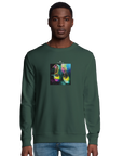 Adventurous - "Dancing in Colours" Sweatshirt Bottle Green XS 24