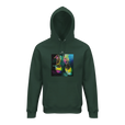 Adventurous - "Dancing in Colours" Hoodie Bottle Green 1