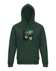 Adventurous - "Dancing in Colours" Hoodie Bottle Green 1