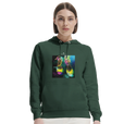 Adventurous - "Dancing in Colours" Hoodie Bottle Green 5