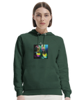Adventurous - "Dancing in Colours" Hoodie Bottle Green 5