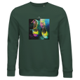 Adventurous - "Dancing in Colours" Sweatshirt Bottle Green 1